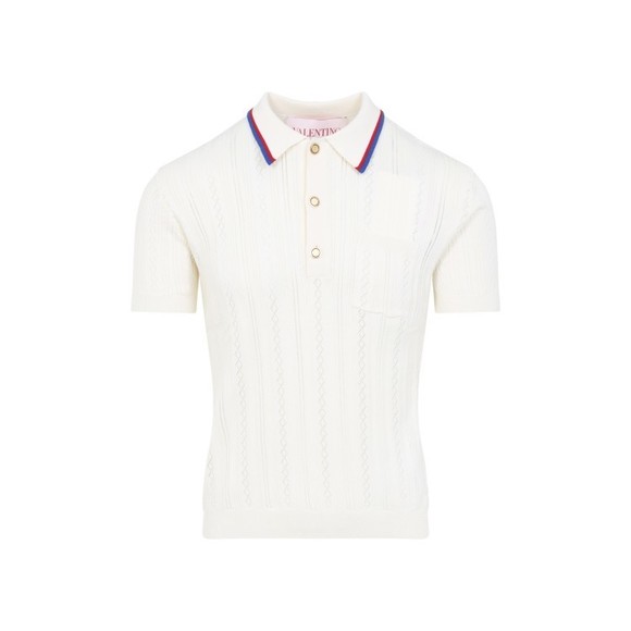 Valentino Textured Knit Polo With Classic Collar - NWT - Picture 1 of 3